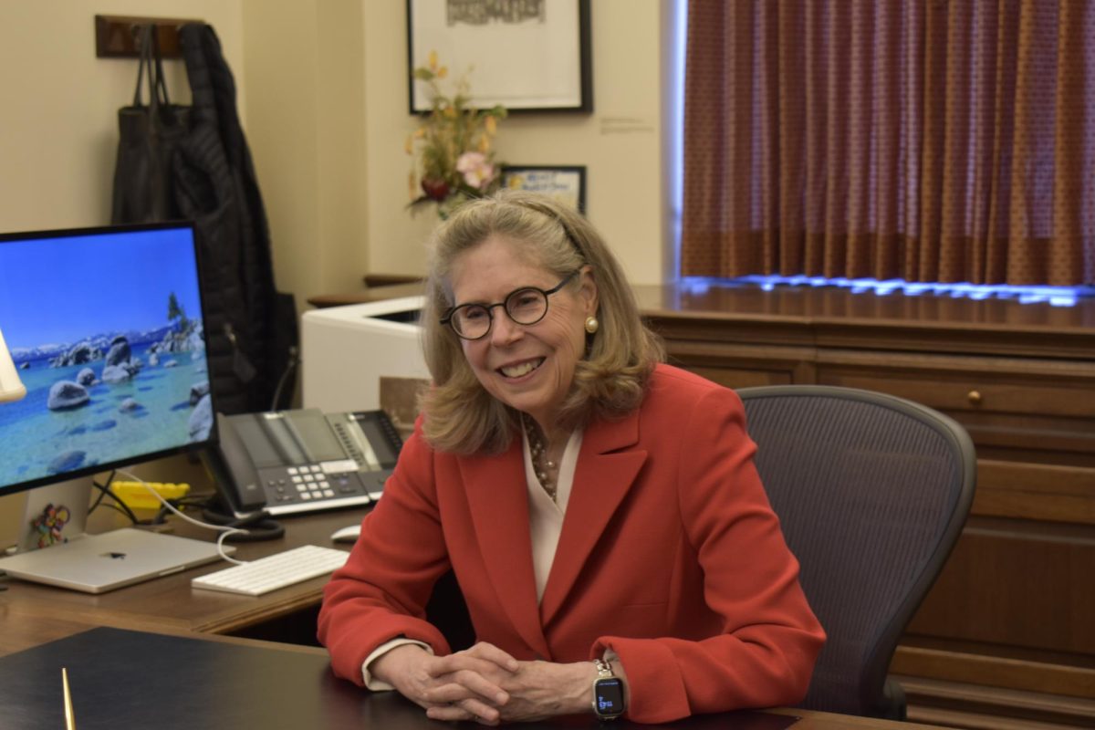 Wendy Wintersteen sat in an interview with the Ames Voice on Thursday to talk about her time at Iowa State University.