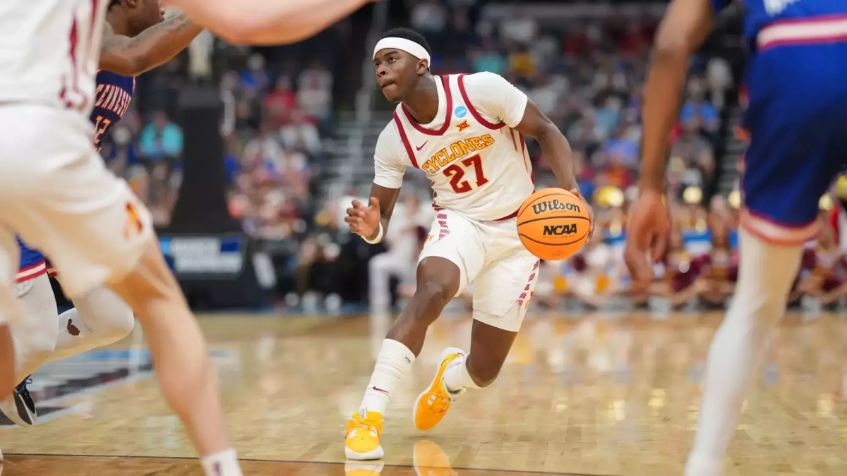 Killyan Toure vs. Tennessee State at the 2026 NCAA tournament in St. Louis on Friday.
(Photo by: Jeff Spaur/Iowa State Cyclones)