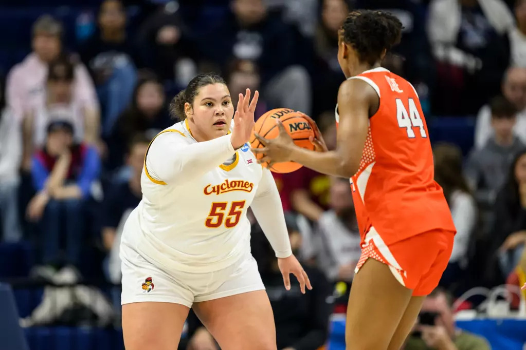 Cyclone Audi Crooks at the NCAA tournament game against the Syracuse Orange. (Photo: Luke Lu/Iowa State Cyclones)