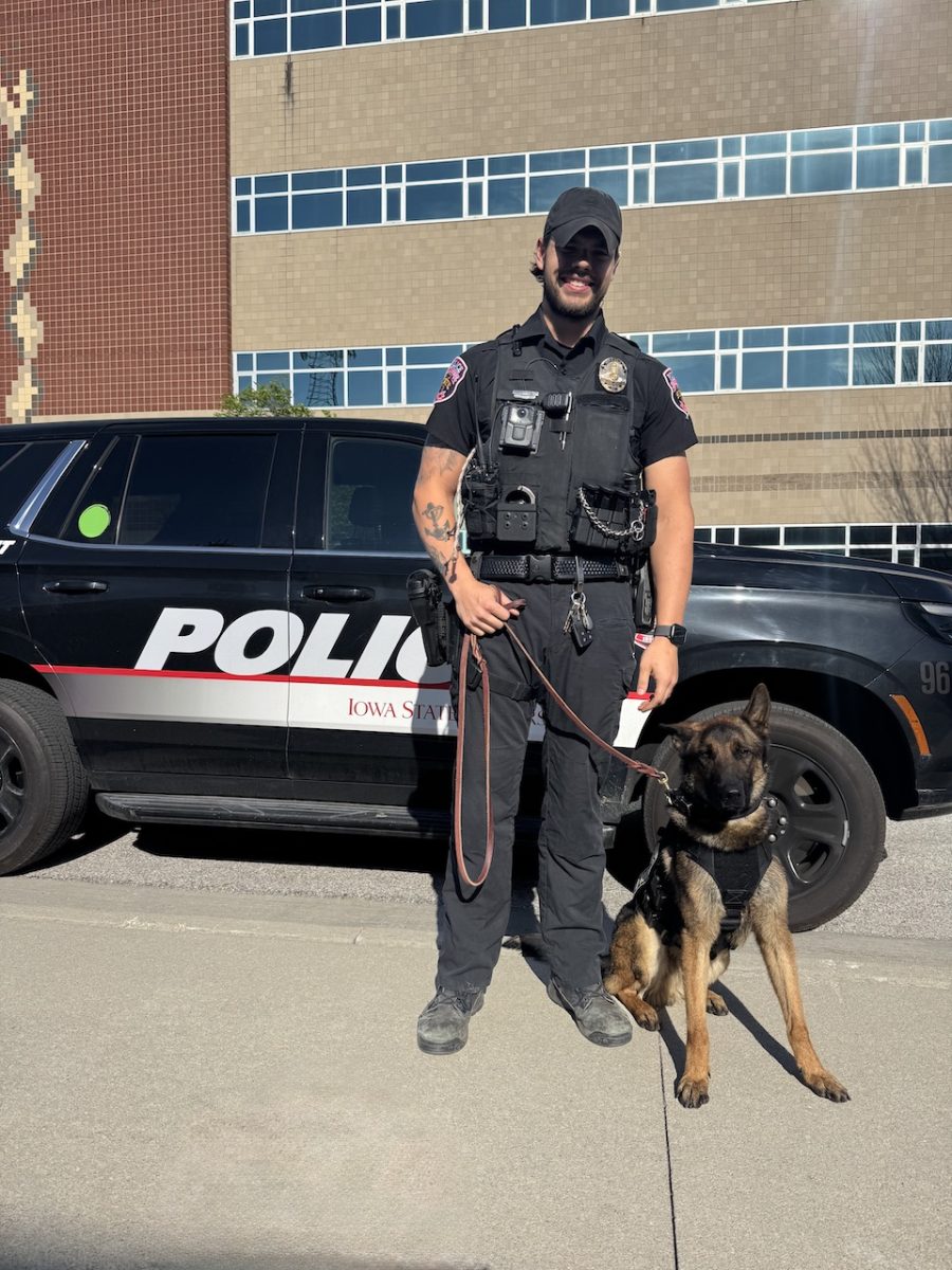 Zak's first day of duty was March 22. He's the first dog at ISUPD trained for law enforcement duties.