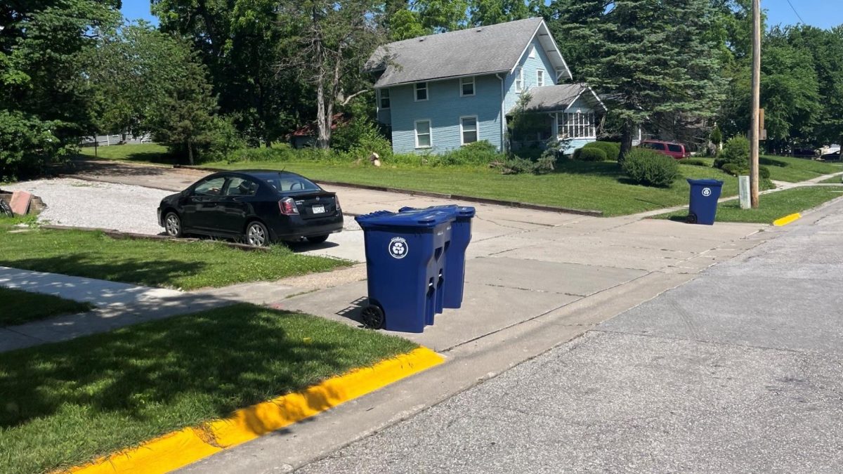 Ames' recycling program begins July 1. Residents should have received their recycling bins and instructions. (Photo: Nolan Sagan)