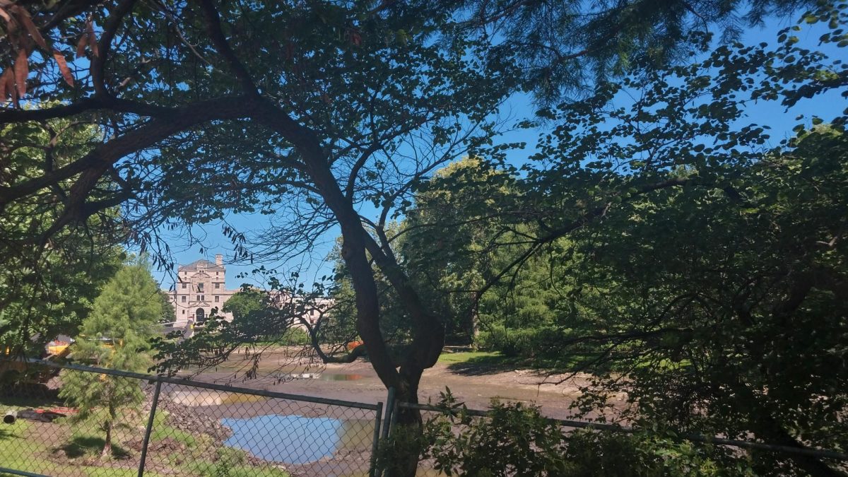 The construction project at Lake Laverne began earlier this year. The lake has been dredged as part of the first of two phases.